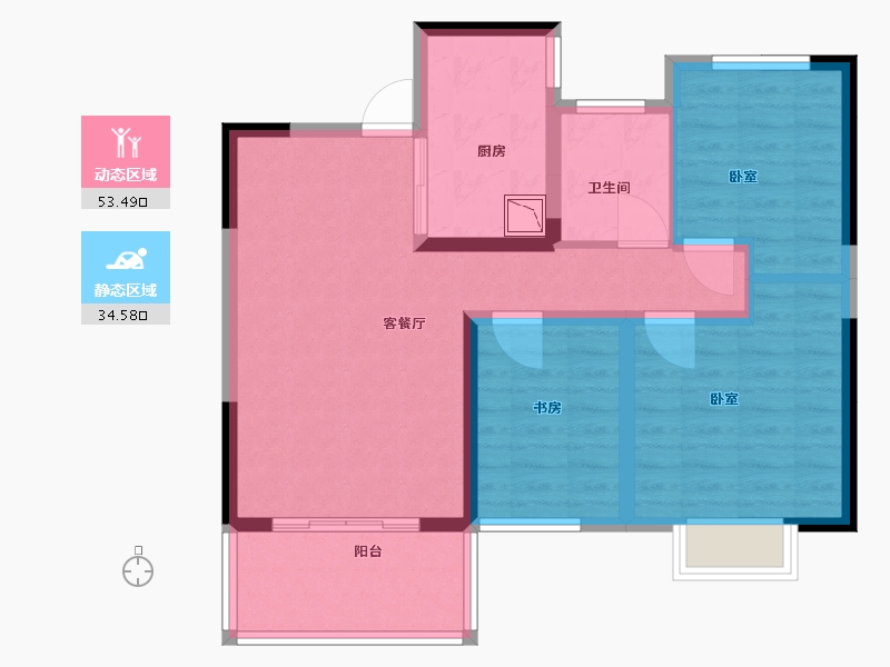 江苏省-苏州市-天地源拾锦香都-78.00-户型库-动静分区