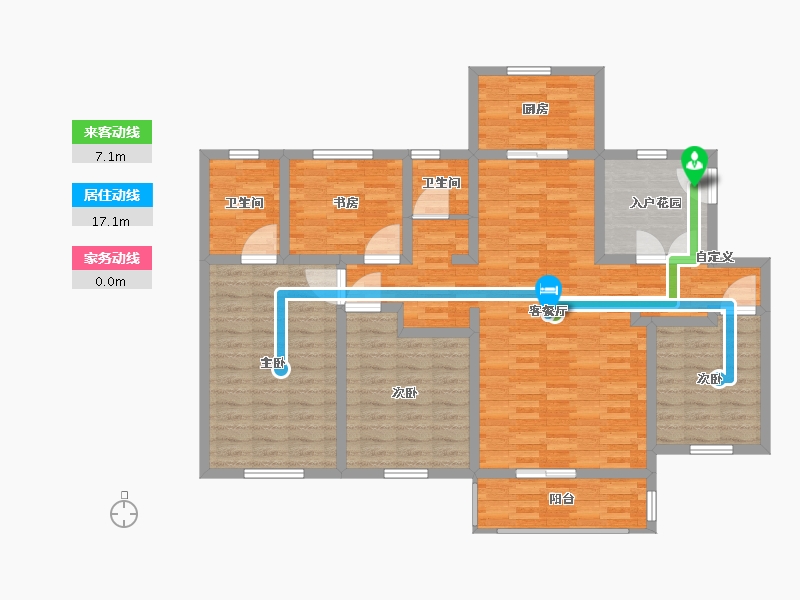 陕西省-西安市-盈泰水岸东方-121.33-户型库-动静线