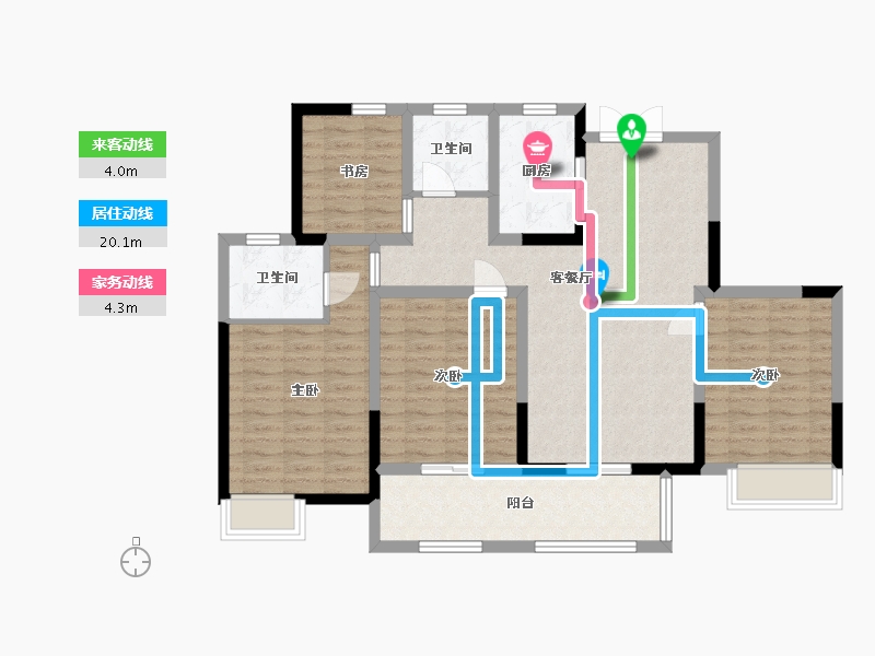 江苏省-盐城市-通银红堡庄园-108.00-户型库-动静线