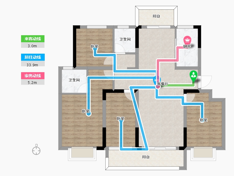 江苏省-南京市-山语隽府-107.00-户型库-动静线