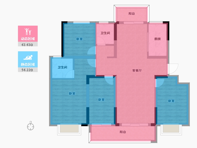 江苏省-南京市-山语隽府-107.00-户型库-动静分区