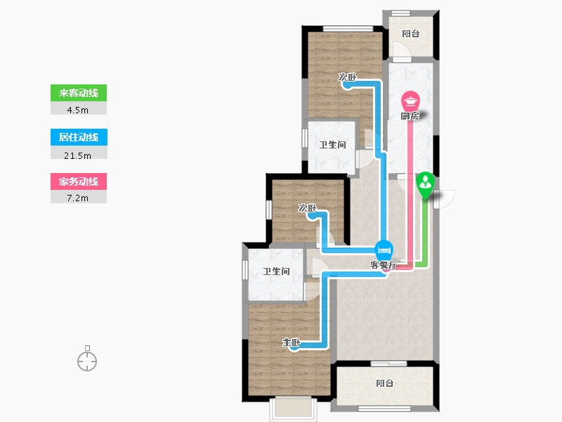 陕西省-西安市-西安恒大养生谷-98.00-户型库-动静线