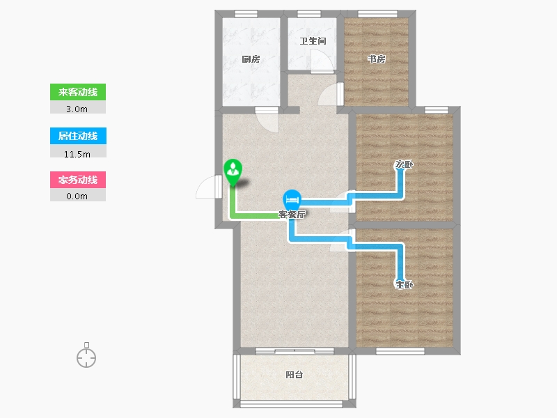 江苏省-盐城市-金丰花园-84.89-户型库-动静线