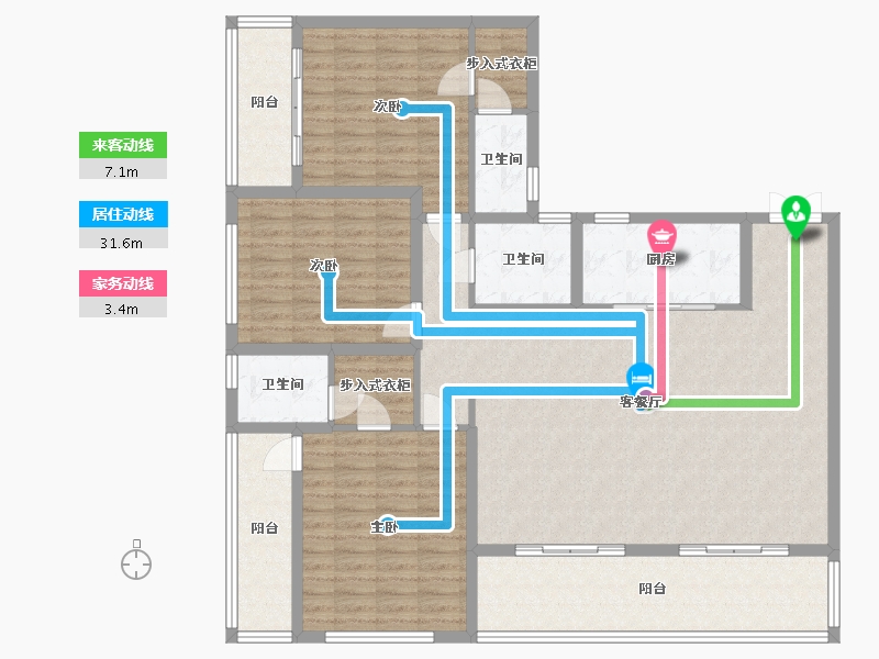 云南省-保山市-腾冲宝峰合院-148.11-户型库-动静线