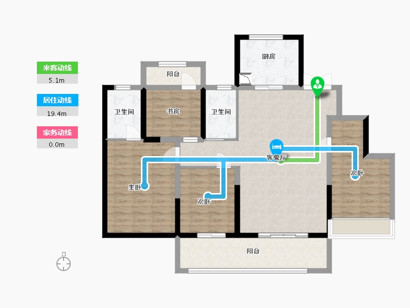 江苏省-盐城市-碧桂园新城天樾府-114.51-户型库-动静线