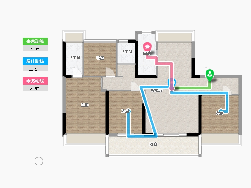 江苏省-盐城市-碧桂园幸福里-114.40-户型库-动静线