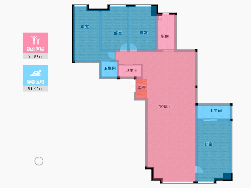 甘肃省-兰州市-鸿嘉国际广场-160.56-户型库-动静分区