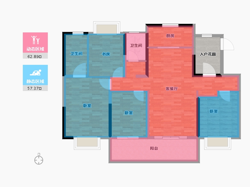 江苏省-常州市-旭辉铂悦天宁-114.00-户型库-动静分区