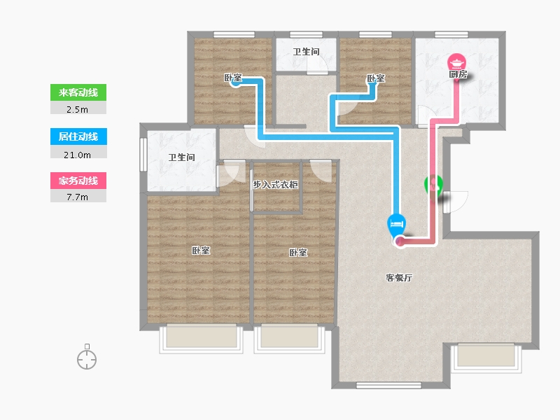 甘肃省-金昌市-保利领秀山-125.87-户型库-动静线