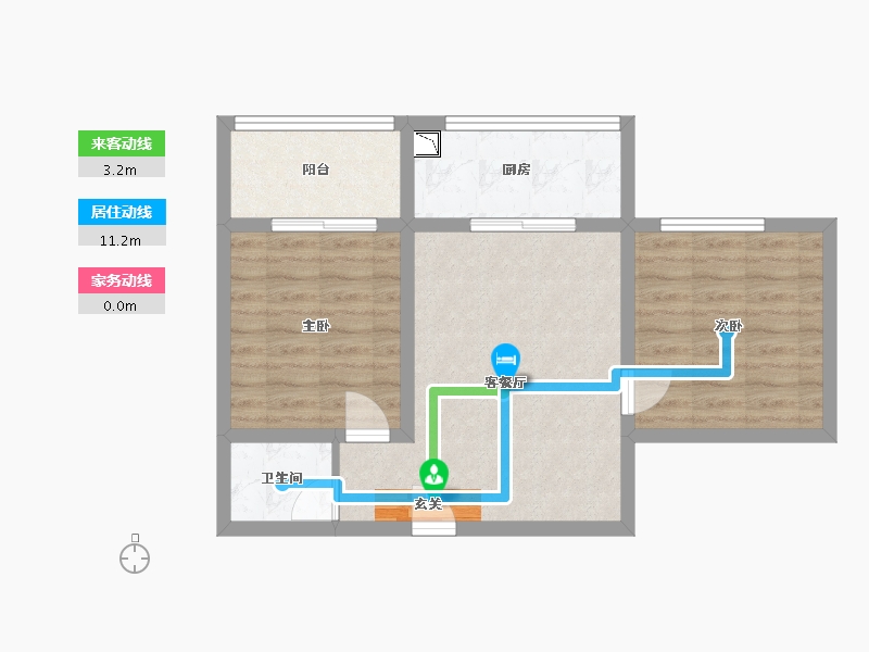 陕西省-西安市-荣城府邸-59.00-户型库-动静线