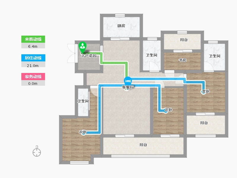 陕西省-西安市-正荣府-107.00-户型库-动静线