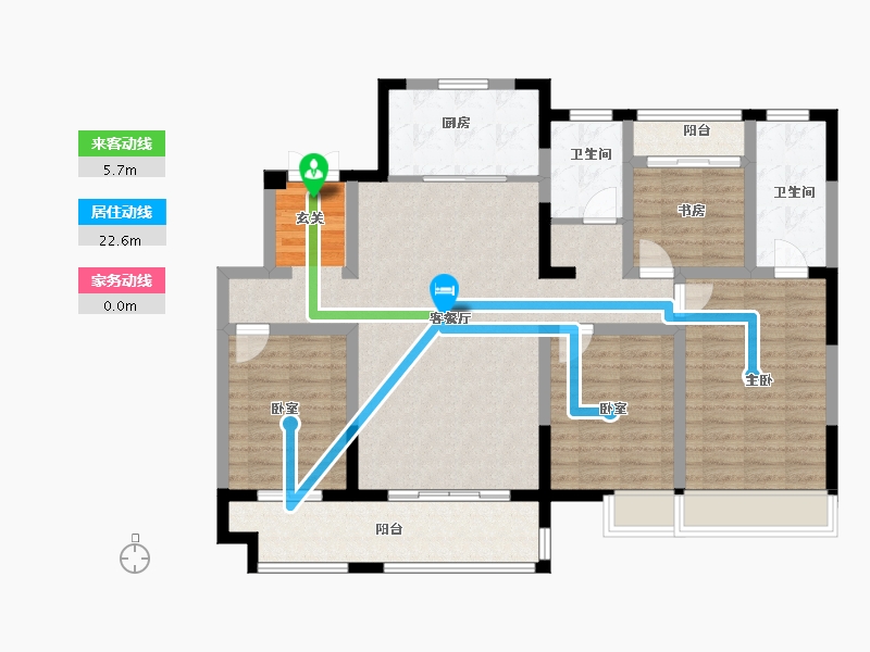 江苏省-苏州市-褐石源筑-116.00-户型库-动静线