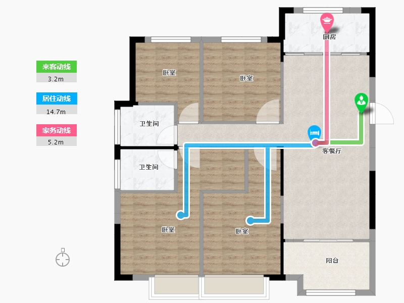 江苏省-苏州市-亨通吴越锦绣-108.00-户型库-动静线