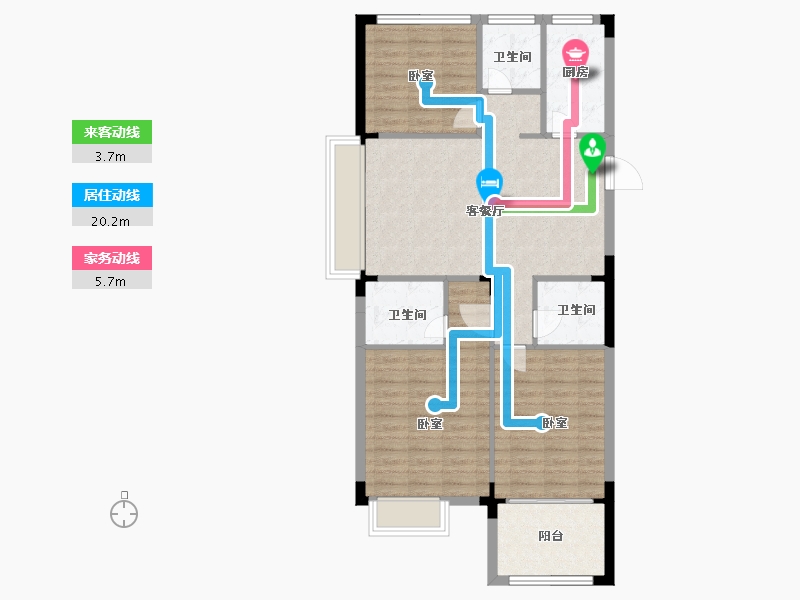 江苏省-苏州市-亨通吴越锦绣-92.00-户型库-动静线