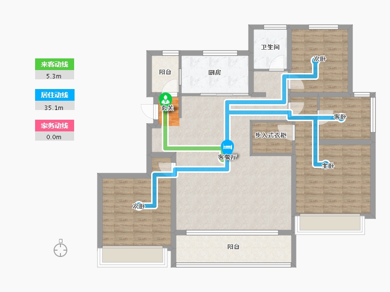 江苏省-苏州市-仁恒 四季和鸣雅园-114.01-户型库-动静线