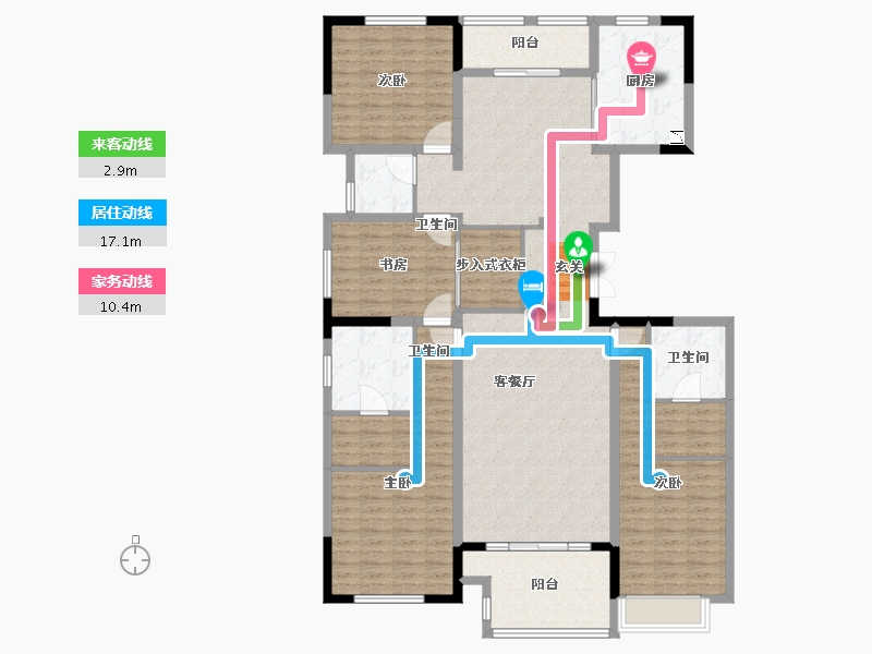 江苏省-常州市-凯纳公馆-159.80-户型库-动静线