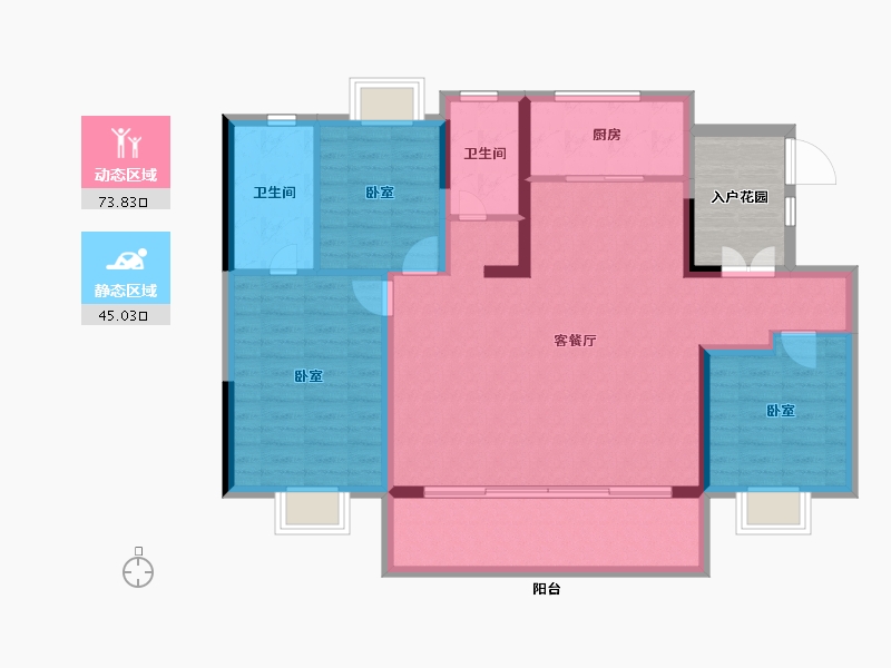 江苏省-常州市-旭辉铂悦天宁-113.99-户型库-动静分区