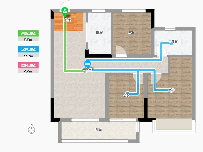 江苏省-苏州市-望熙雅苑-81.23-户型库-动静线