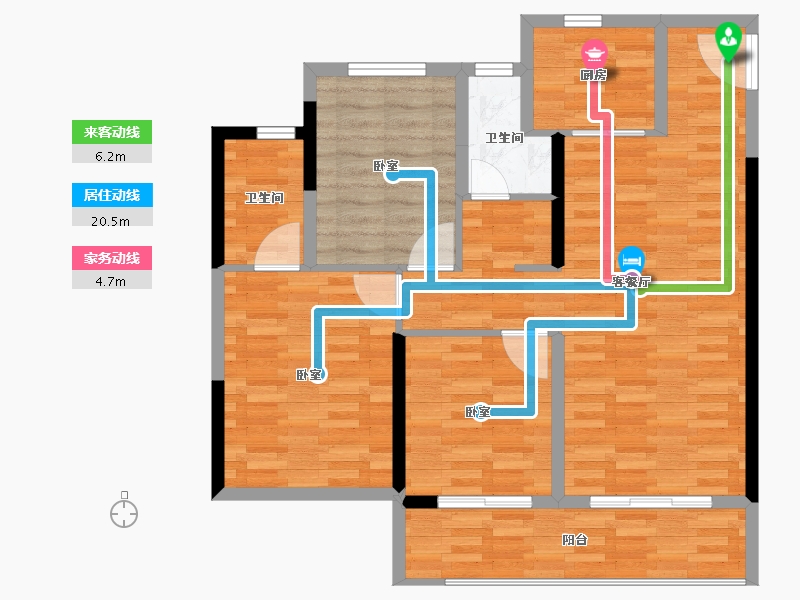 江苏省-常州市-绿地名墩道-94.00-户型库-动静线