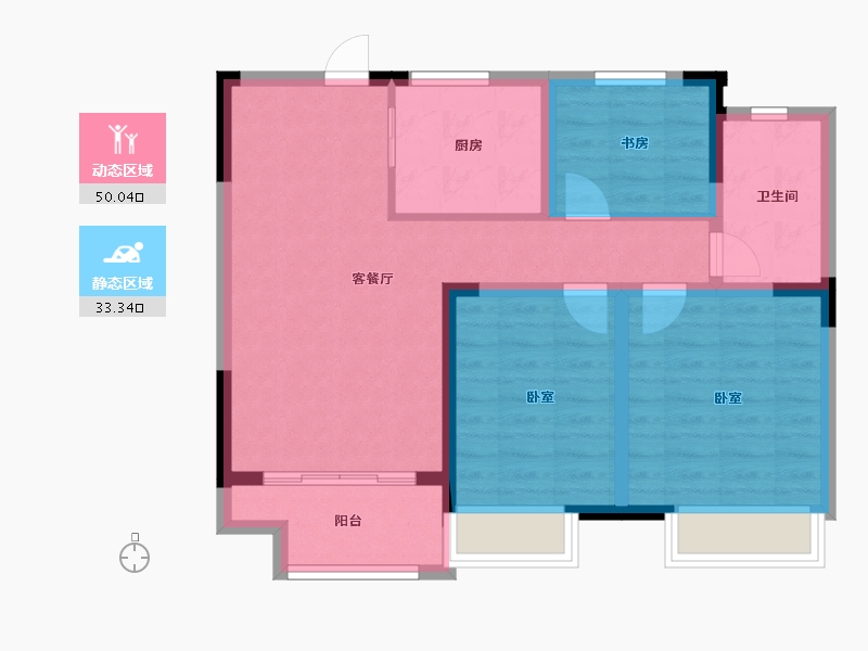 江苏省-苏州市-橡树澜湾花园-74.01-户型库-动静分区