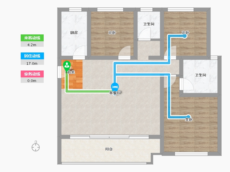 陕西省-咸阳市-新理城-86.93-户型库-动静线