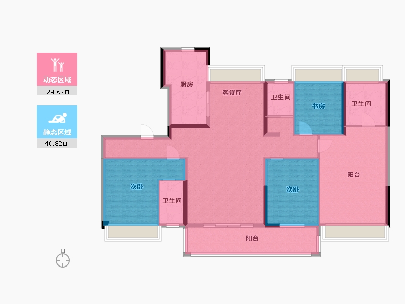 江苏省-盐城市-碧桂园幸福里-150.35-户型库-动静分区