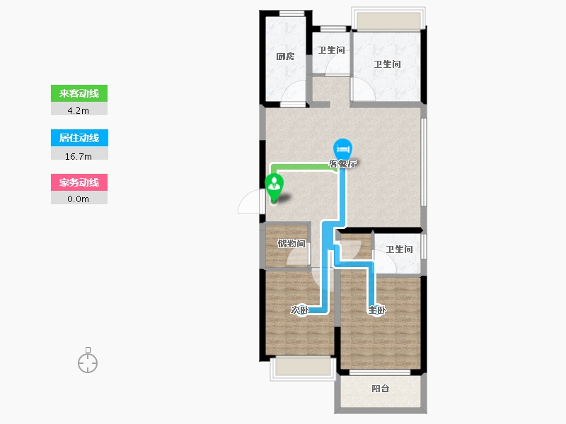 江苏省-徐州市-碧桂园大都会-99.00-户型库-动静线