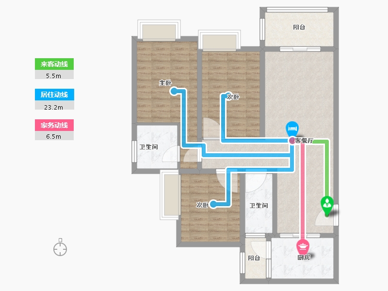 陕西省-安康市-御公馆三期-100.10-户型库-动静线