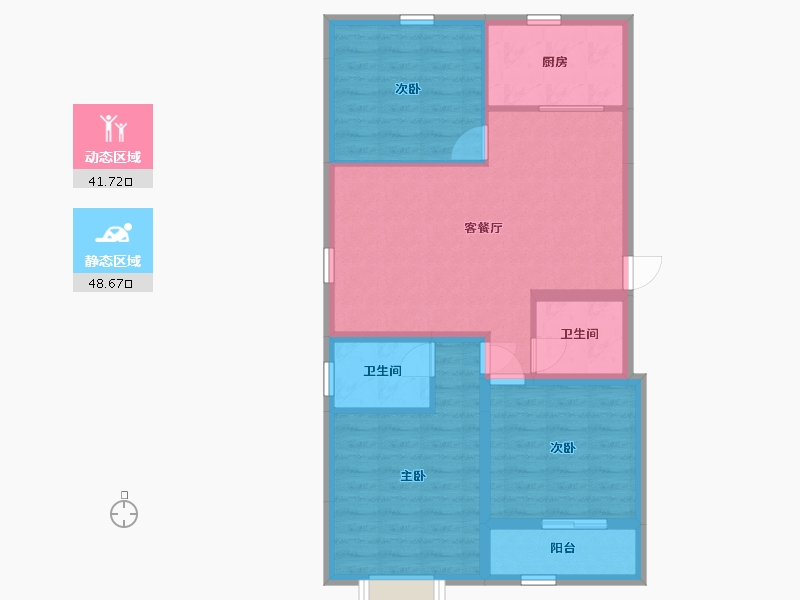 河北省-承德市-泰悦府-80.98-户型库-动静分区