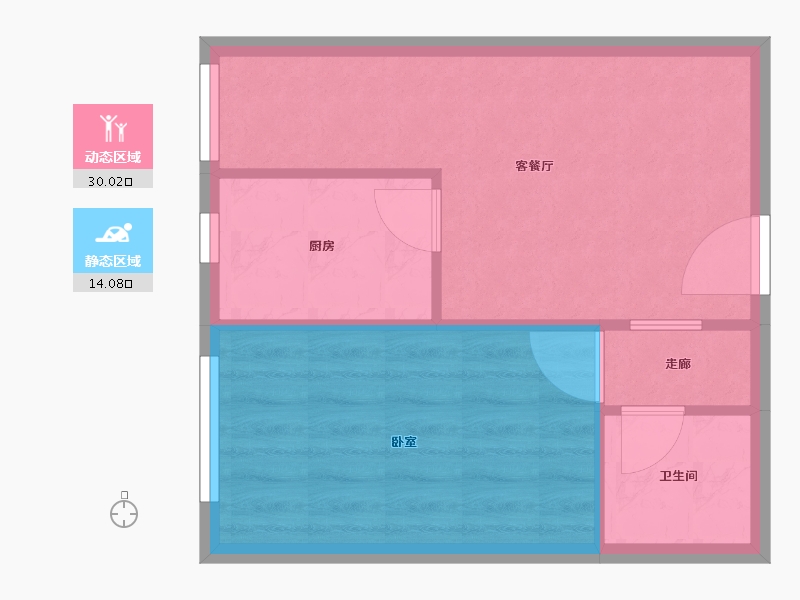 陕西省-西安市-当代宏府MOMΛ-39.74-户型库-动静分区