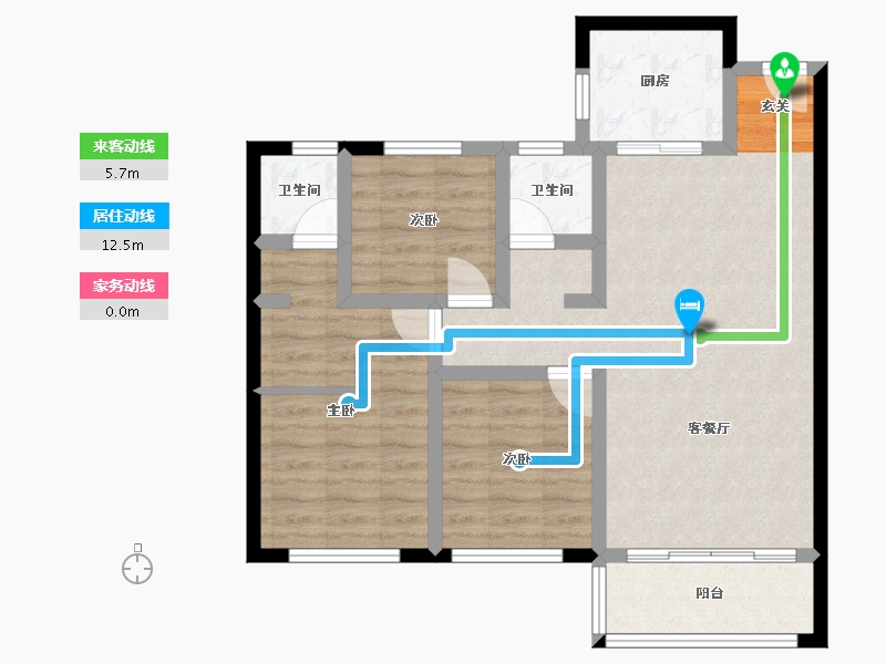 陕西省-咸阳市-新理城-75.10-户型库-动静线