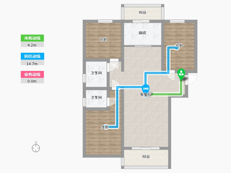 河北省-保定市-尚层名筑三期-99.32-户型库-动静线