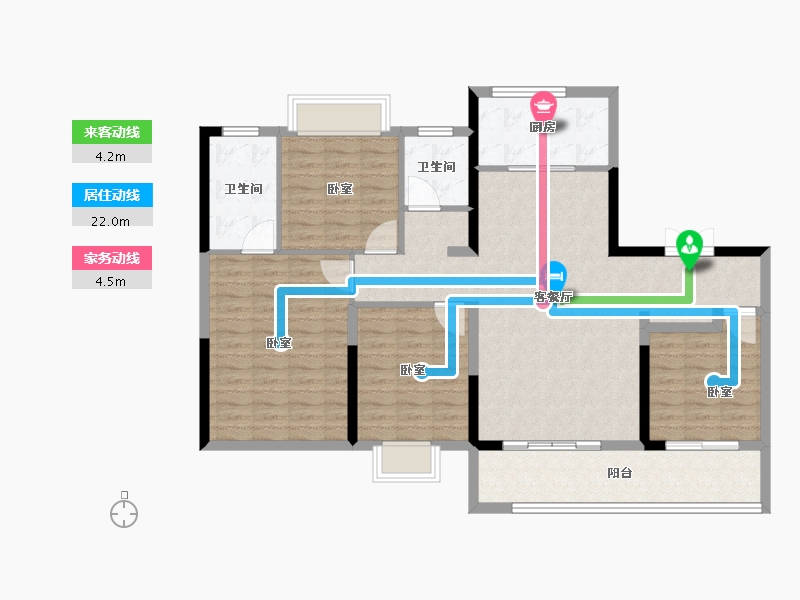 江苏省-常州市-绿地名墩道-114.00-户型库-动静线