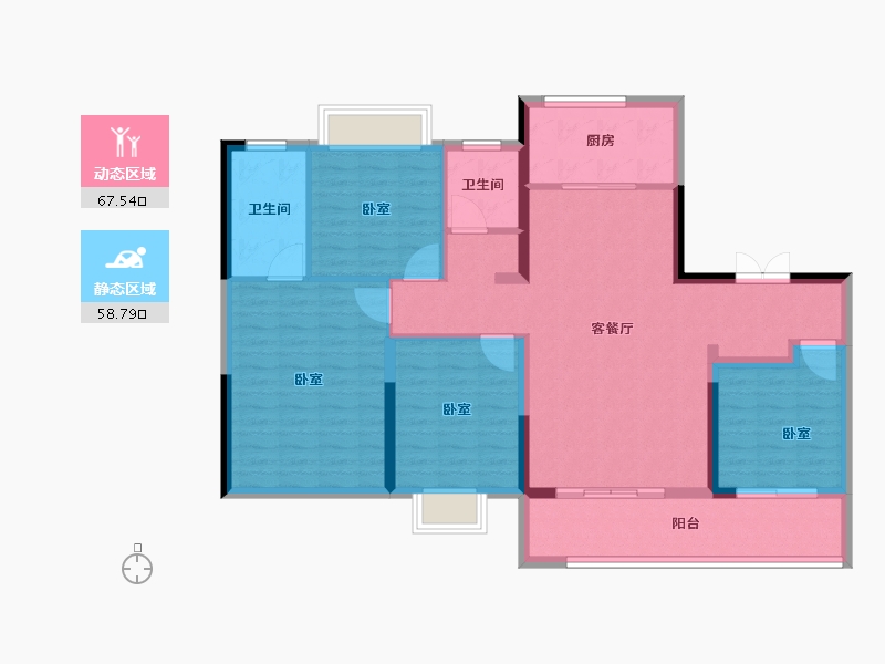 江苏省-常州市-绿地名墩道-114.00-户型库-动静分区