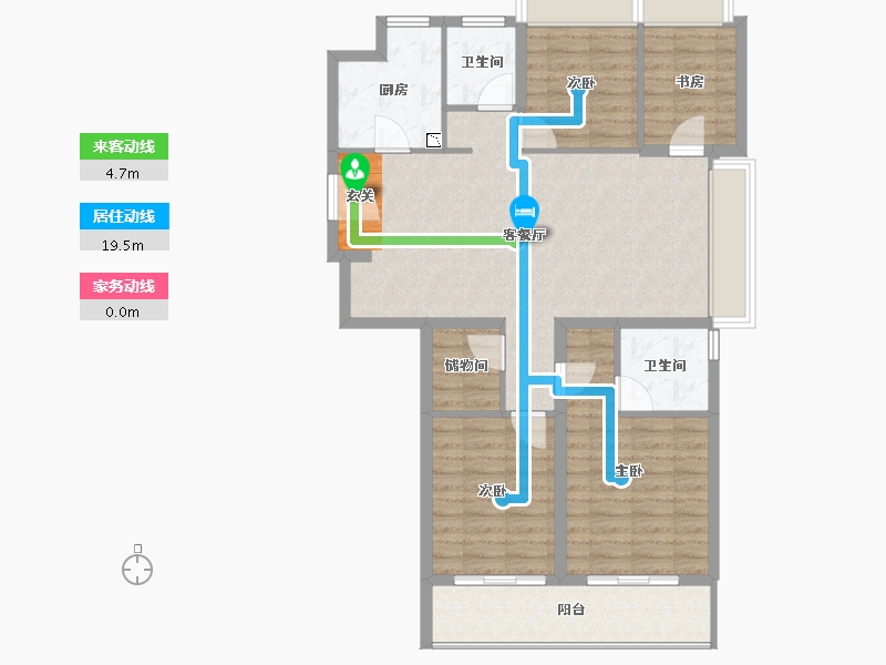 江苏省-南京市-宋都柏悦府-100.86-户型库-动静线