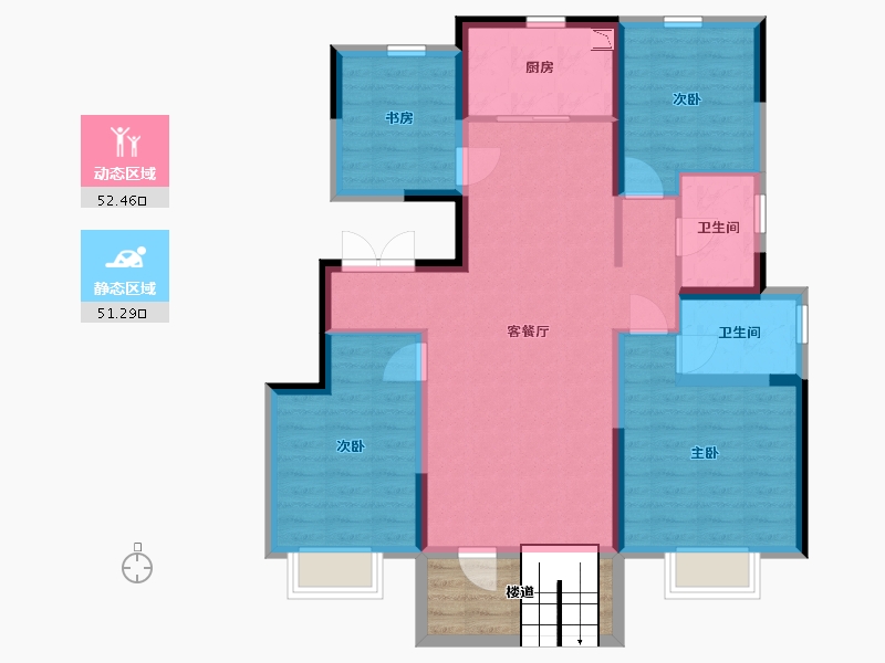 陕西省-西安市-中铁琉森水岸-99.00-户型库-动静分区