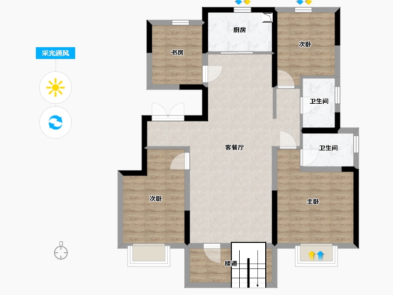 陕西省-西安市-中铁琉森水岸-99.00-户型库-采光通风