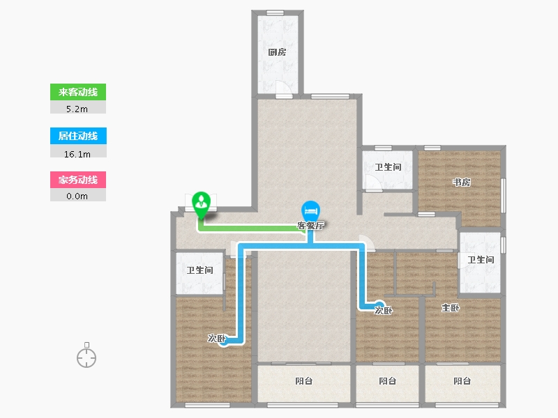 江苏省-盐城市-荣悦华府-175.59-户型库-动静线