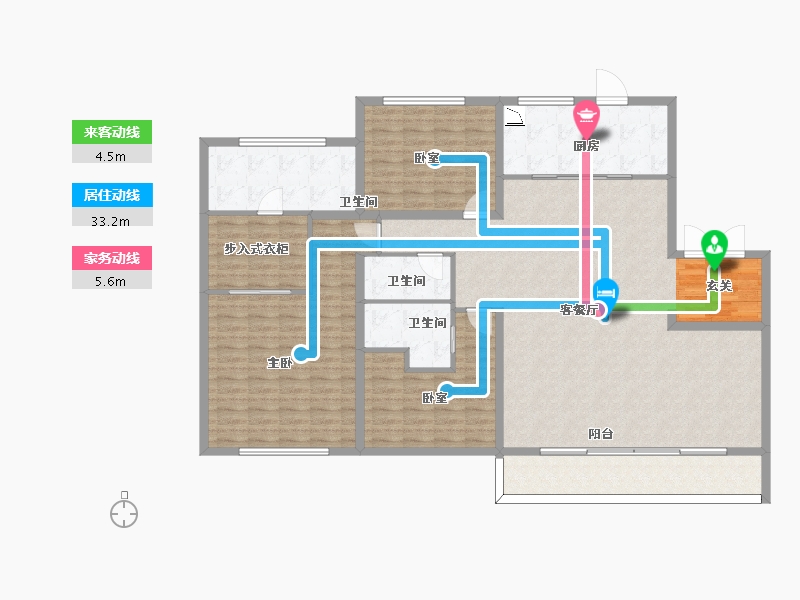 江苏省-苏州市-云玺湖滨商务广场-166.01-户型库-动静线