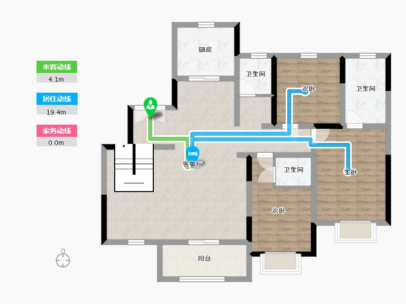 陕西省-西安市-中铁琉森水岸-109.50-户型库-动静线