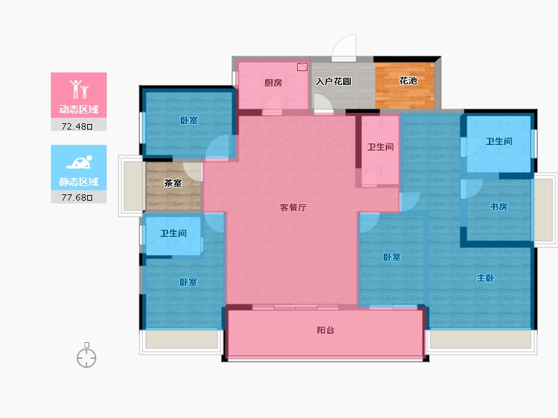 广西壮族自治区-玉林市-华商国际美国城-149.17-户型库-动静分区