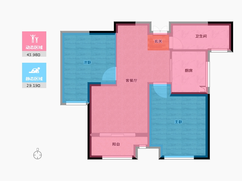 江苏省-常州市-凯纳公馆-65.00-户型库-动静分区