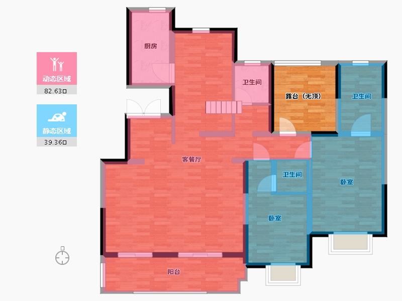 陕西省-西安市-中铁琉森水岸-119.11-户型库-动静分区