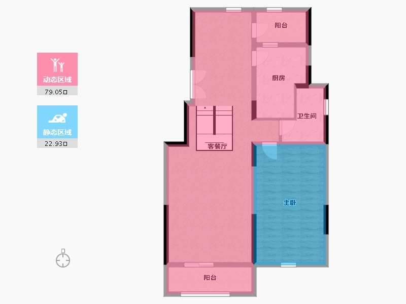 陕西省-西安市-中铁琉森水岸-91.97-户型库-动静分区