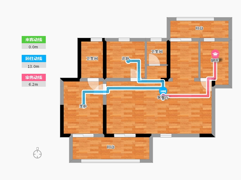 陕西省-西安市-中铁琉森水岸-84.00-户型库-动静线