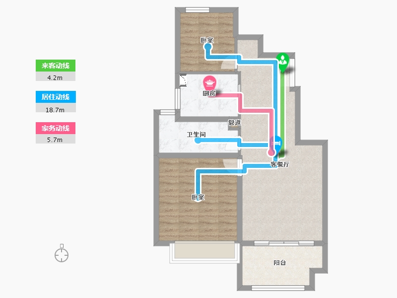 江苏省-扬州市-佳源珑境-72.00-户型库-动静线