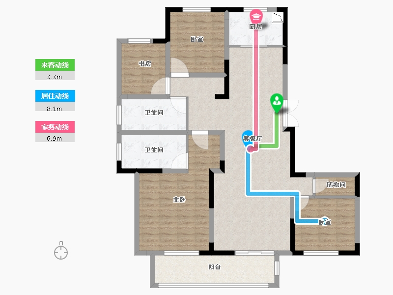 江苏省-扬州市-砂之船奥莱宝雅新天地-128.01-户型库-动静线