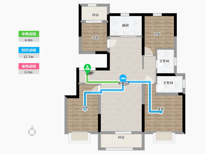 陕西省-西安市-中铁琉森水岸-98.00-户型库-动静线