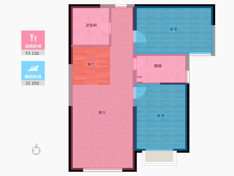 甘肃省-兰州市-津华格林兰-77.13-户型库-动静分区