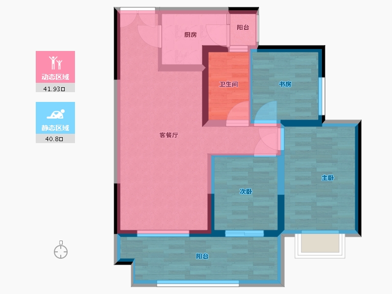 陕西省-西安市-中铁琉森水岸-73.00-户型库-动静分区